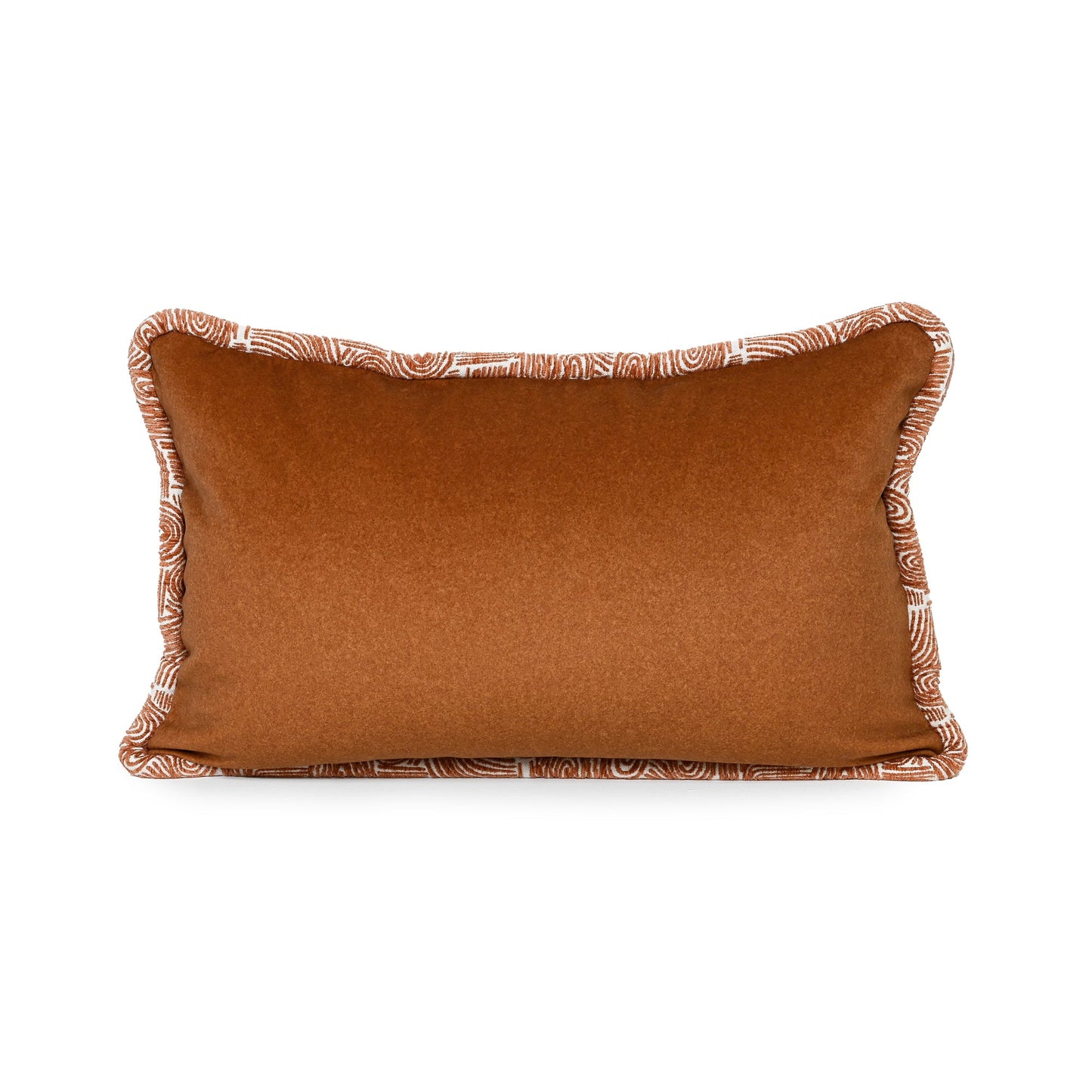 CHESTNUT FELT WITH THICK ABTRACT TRIM